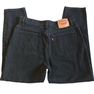 Vintage Levi's 550 Relaxed Fit Tapered Leg black Jeans size 16S